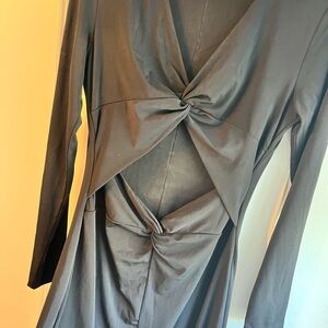 Black maxi cut out dress